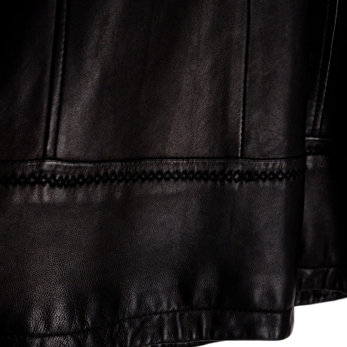 Jean Paul Gaultier Black Leather Western Womens Coat Jacket — photo 9