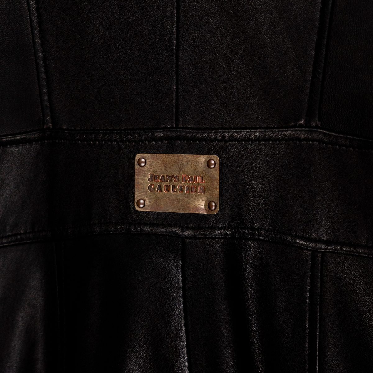 Jean Paul Gaultier Black Leather Western Womens Coat Jacket — photo 10
