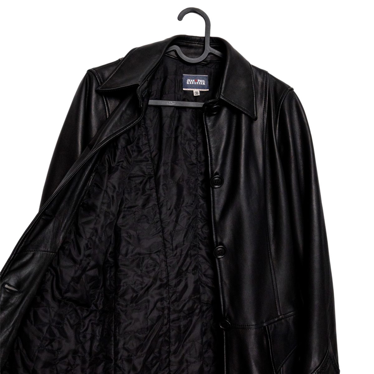 Jean Paul Gaultier Black Leather Western Womens Coat Jacket — photo 12