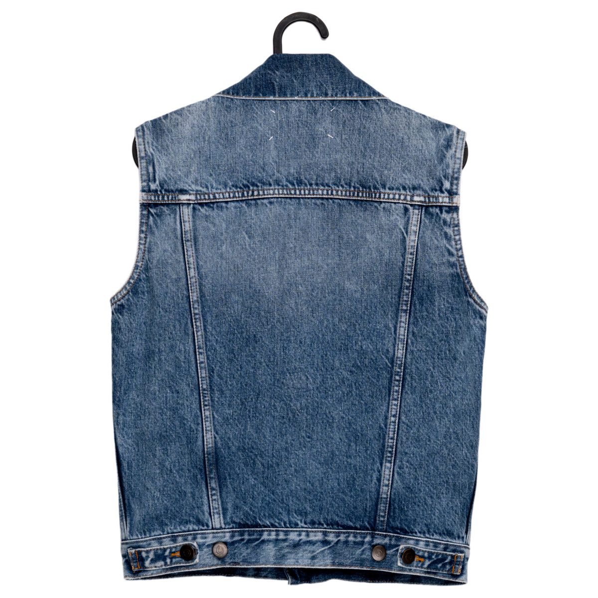 Maison Margiela Blue Washed Denim Trucker Vest Gilet Size S — photo 2