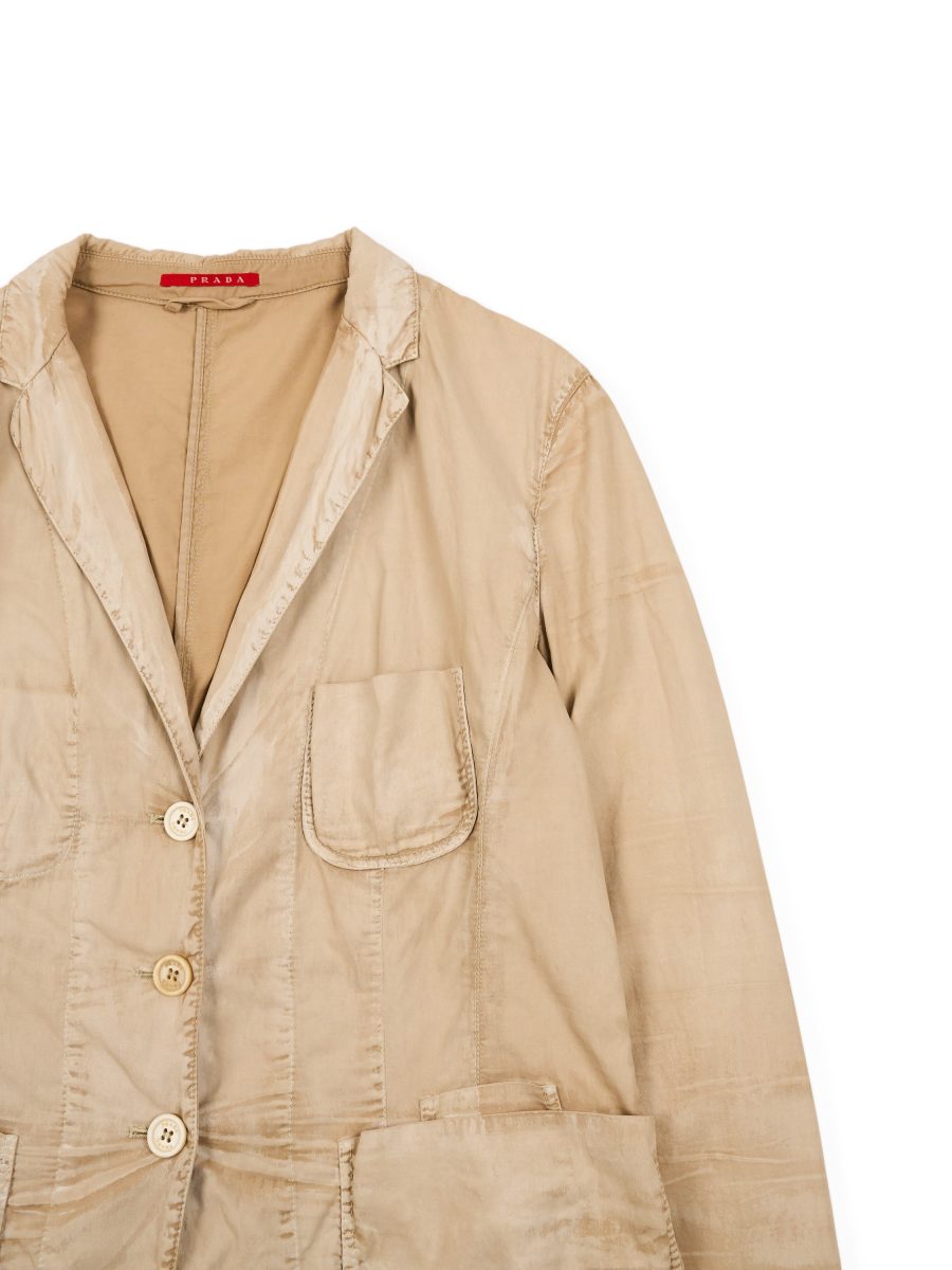 Vintage Prada Sport Tan Tie Dye Womens Blazer Jacket Size S — photo 3