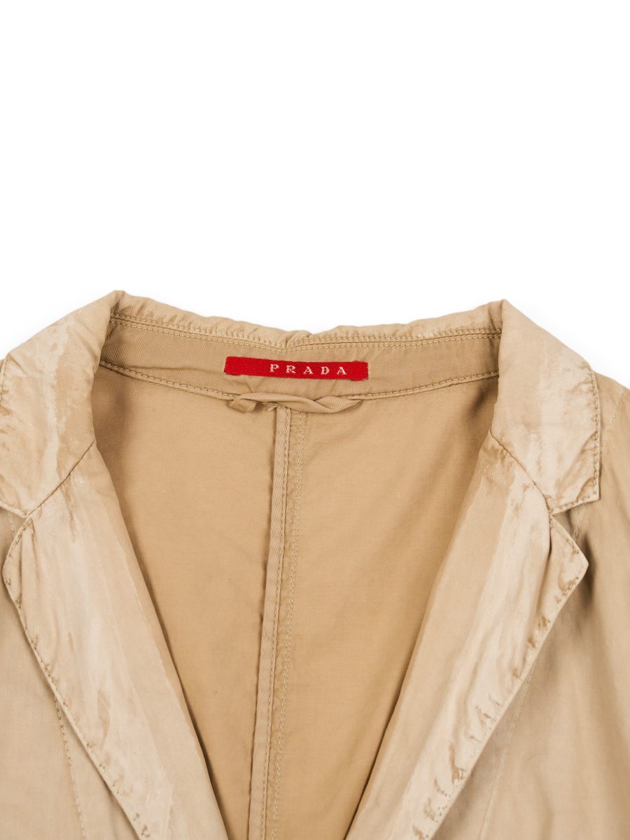 Vintage Prada Sport Tan Tie Dye Womens Blazer Jacket Size S — photo 5