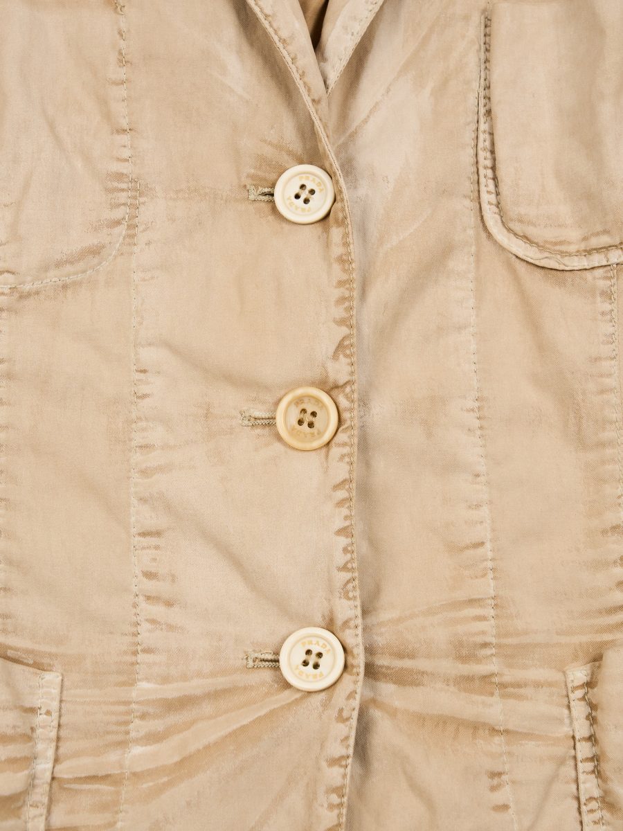 Vintage Prada Sport Tan Tie Dye Womens Blazer Jacket Size S — photo 9