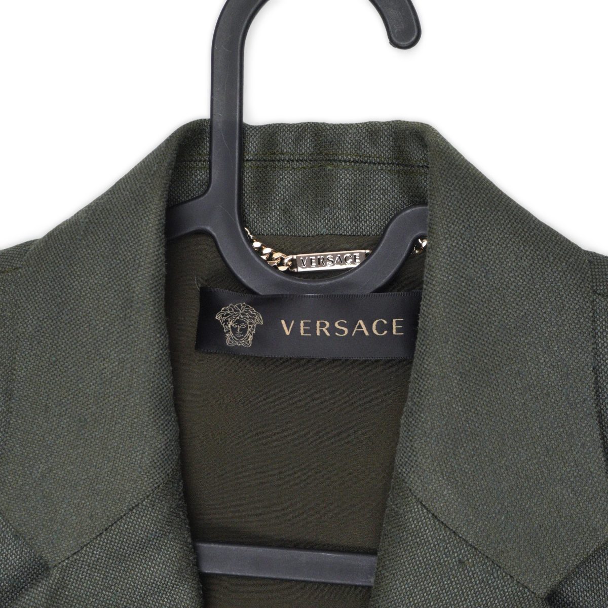 Donatella Versace SS16 Army Jungle Green Belted Dress Jacket — photo 5
