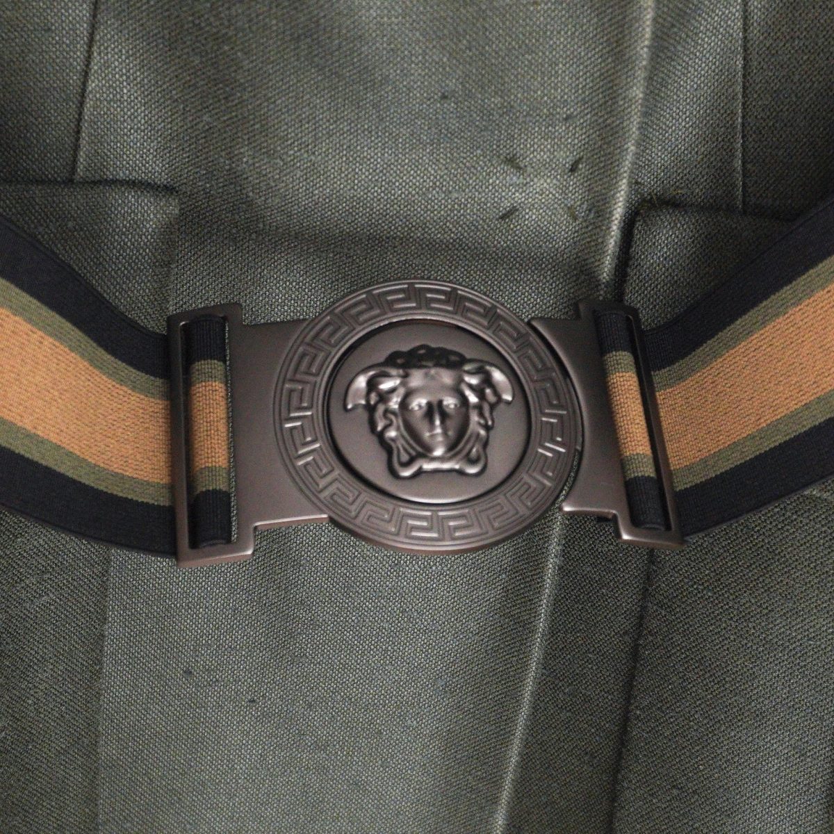 Donatella Versace SS16 Army Jungle Green Belted Dress Jacket — photo 16