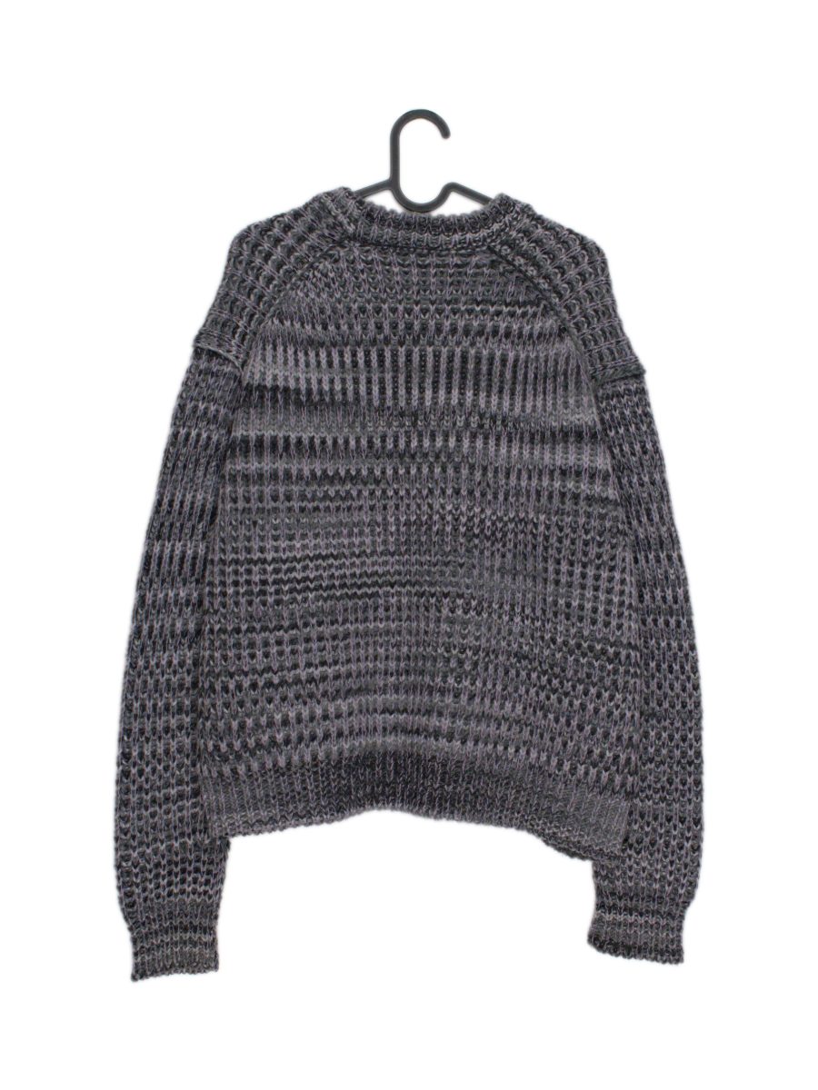 Acne Studios Grey Lavender Marled Chunky Wool Womens Sweater — photo 6