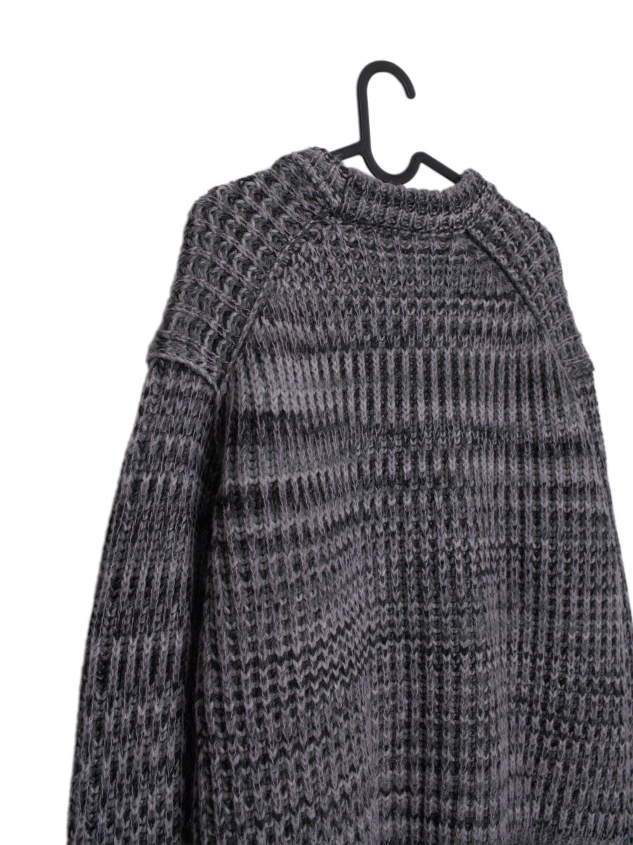 Acne Studios Grey Lavender Marled Chunky Wool Womens Sweater — photo 7