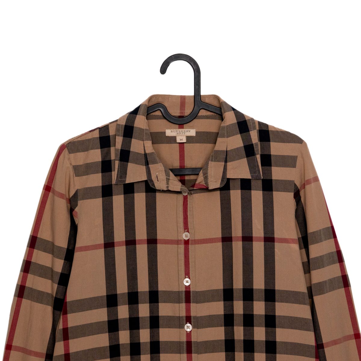 Burberry Brit Camel Signature Check Button Up Womens Shirt — photo 3