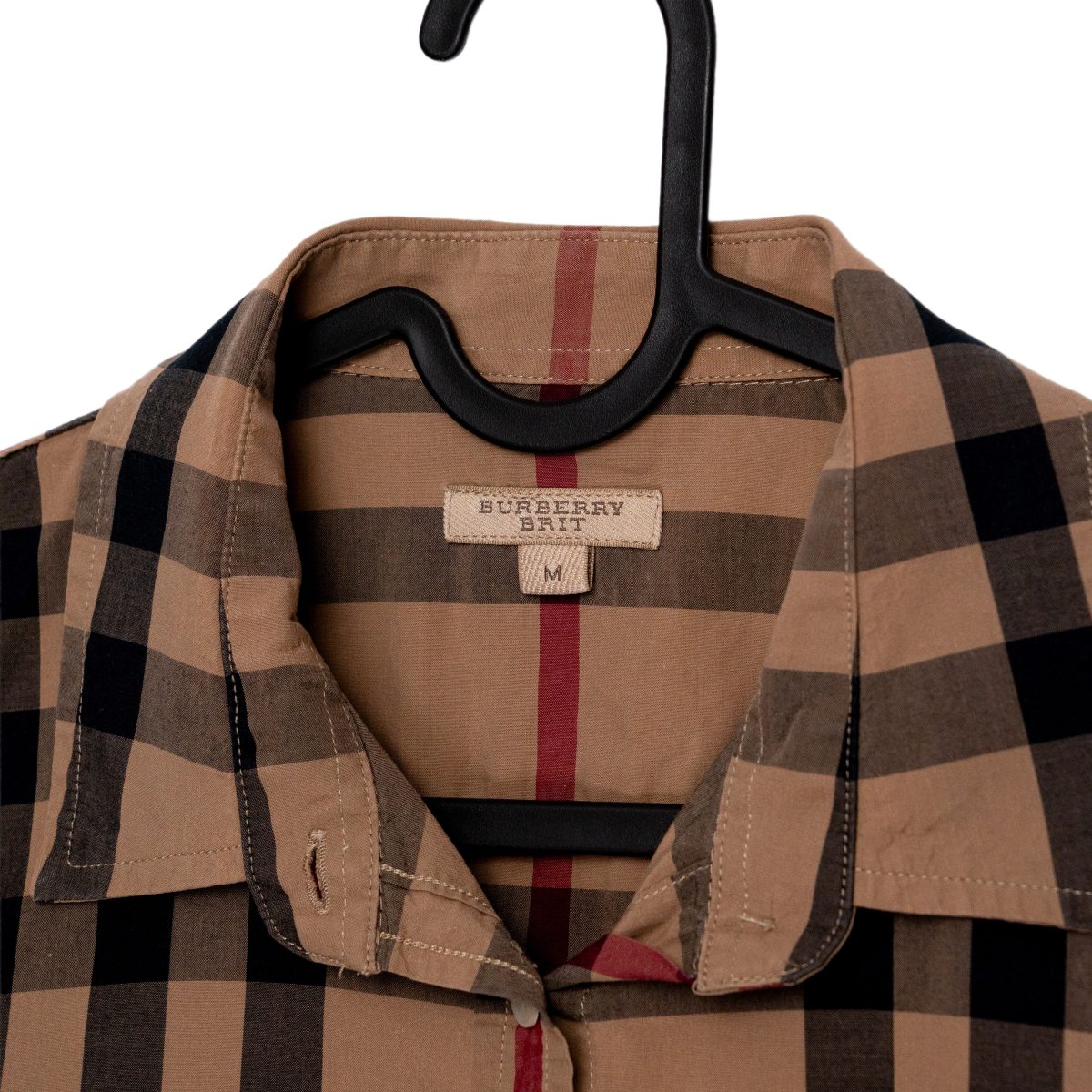 Burberry Brit Camel Signature Check Button Up Womens Shirt — photo 5