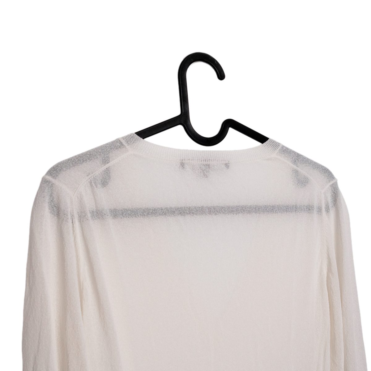 Gucci Ivory Sheer Knit V-Neck GG Logo Womens Sweater Size S — photo 7