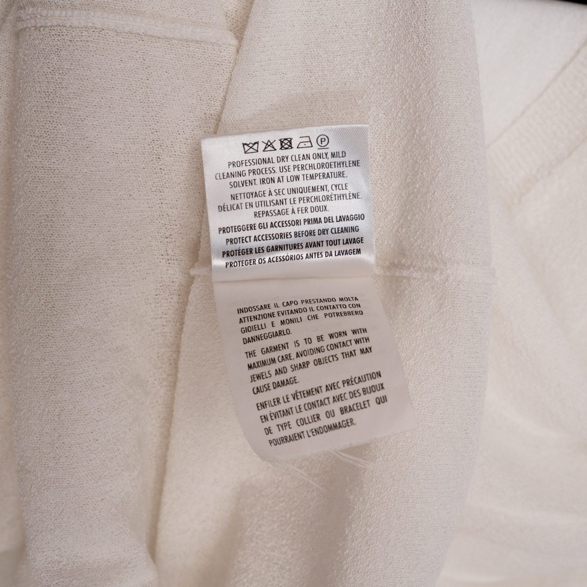 Gucci Ivory Sheer Knit V-Neck GG Logo Womens Sweater Size S — photo 9