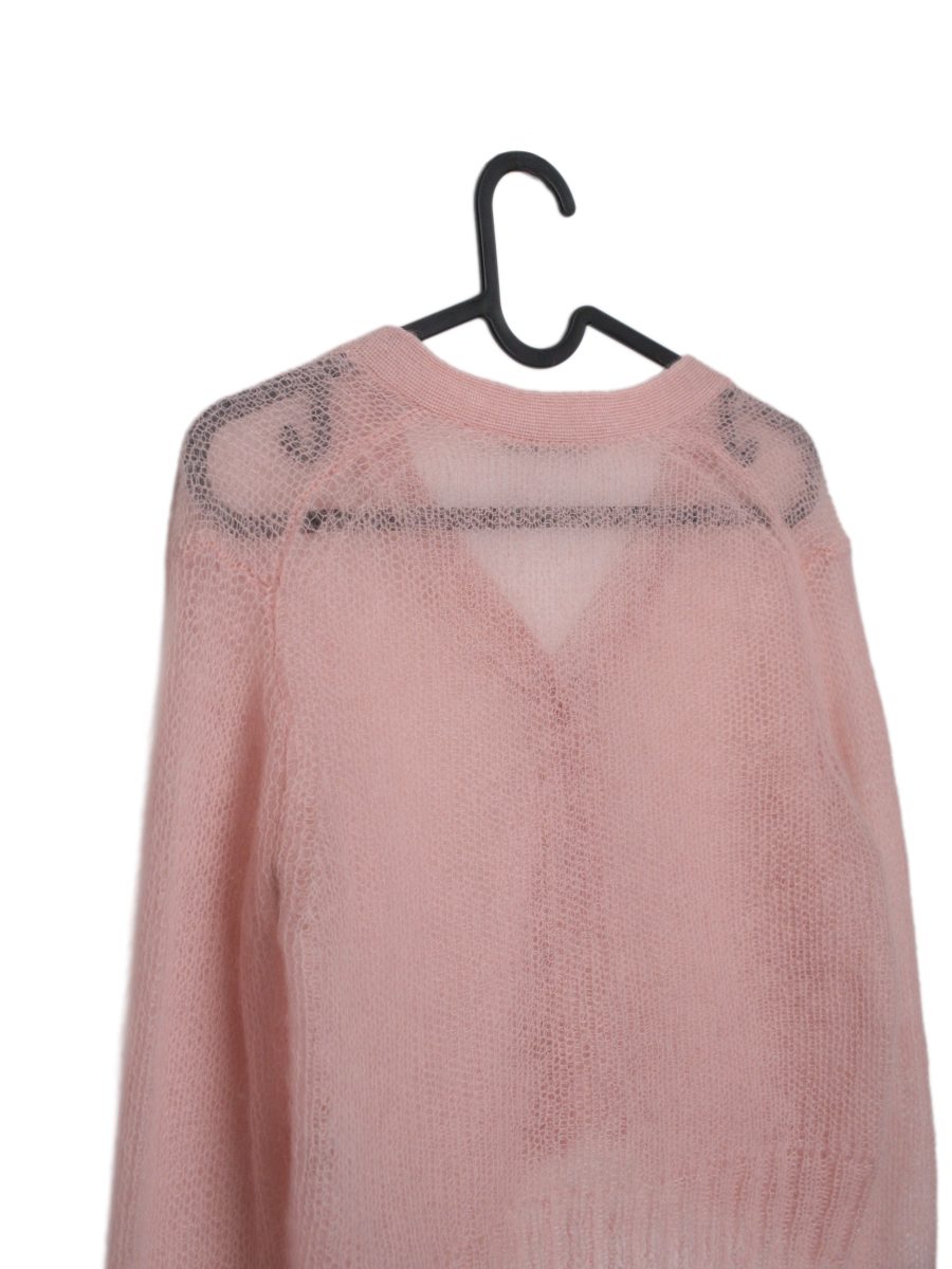 Acne Studios Kodilia Pink Mohair Cropped Womens Cardigan — photo 8