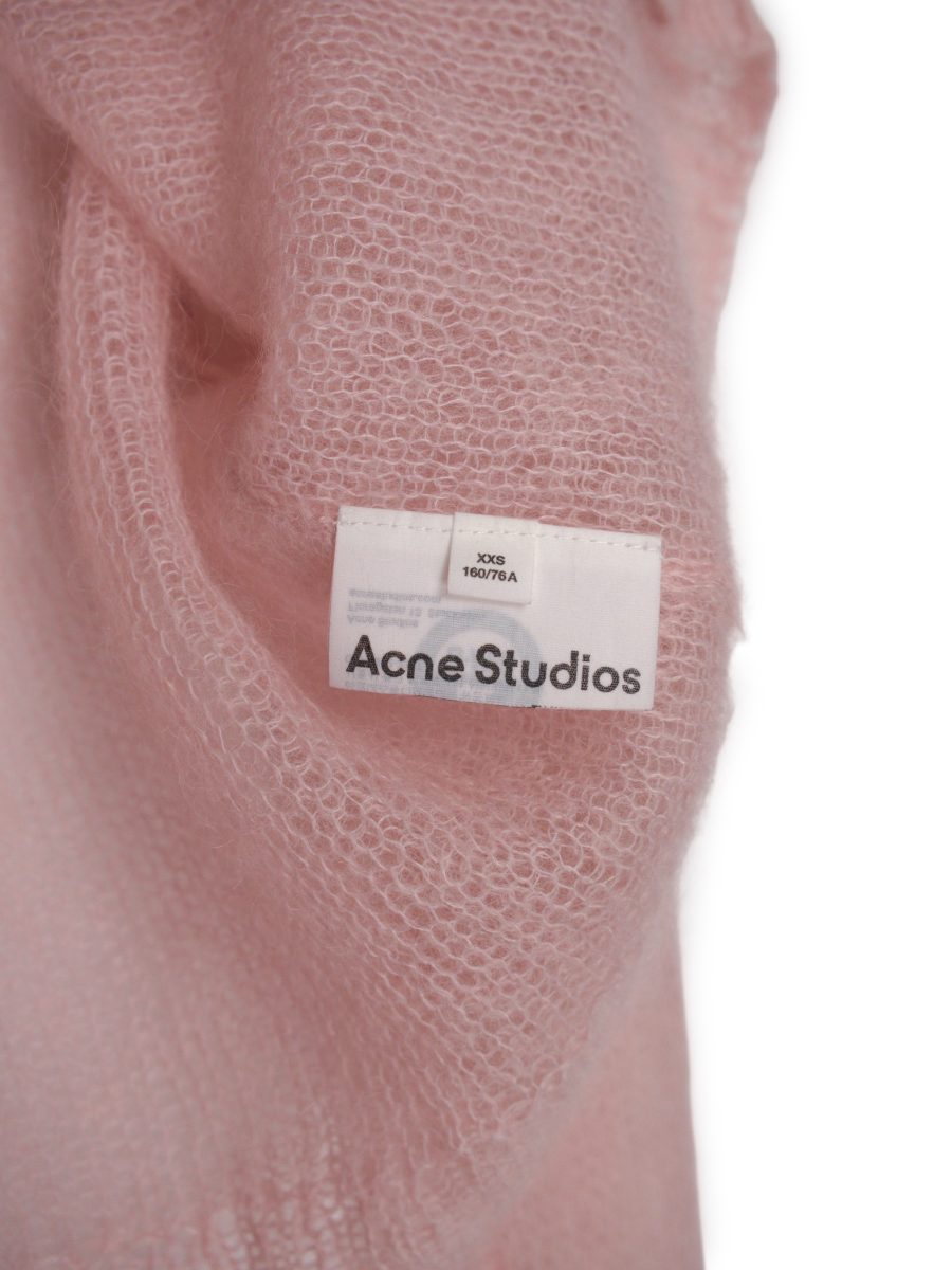 Acne Studios Kodilia Pink Mohair Cropped Womens Cardigan — photo 9