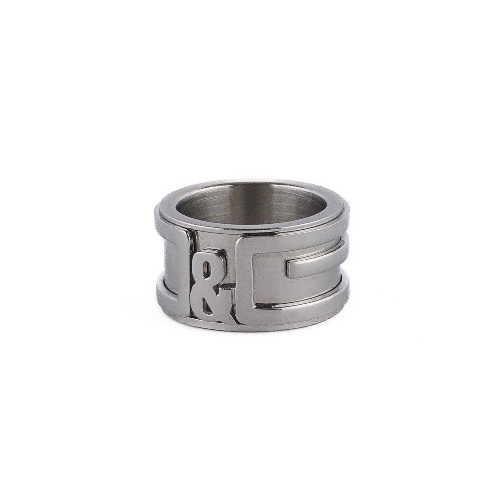 Dolce & Gabbana Big Silver D&G Chunky Logo Ring