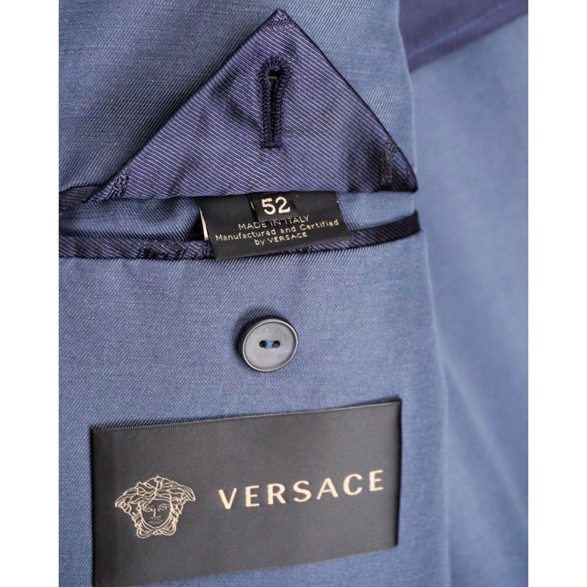 Gianni Versace Medusa Greca Logo Linen Blend Blazer Jacket — photo 12
