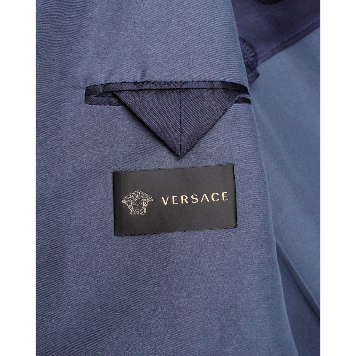 Gianni Versace Medusa Greca Logo Linen Blend Blazer Jacket — photo 13