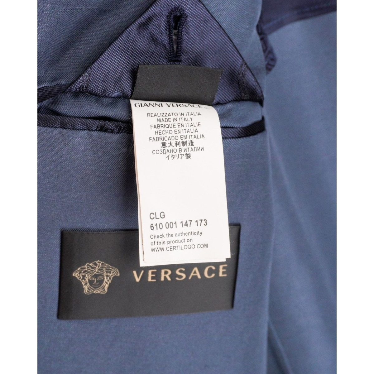 Gianni Versace Medusa Greca Logo Linen Blend Blazer Jacket — photo 14