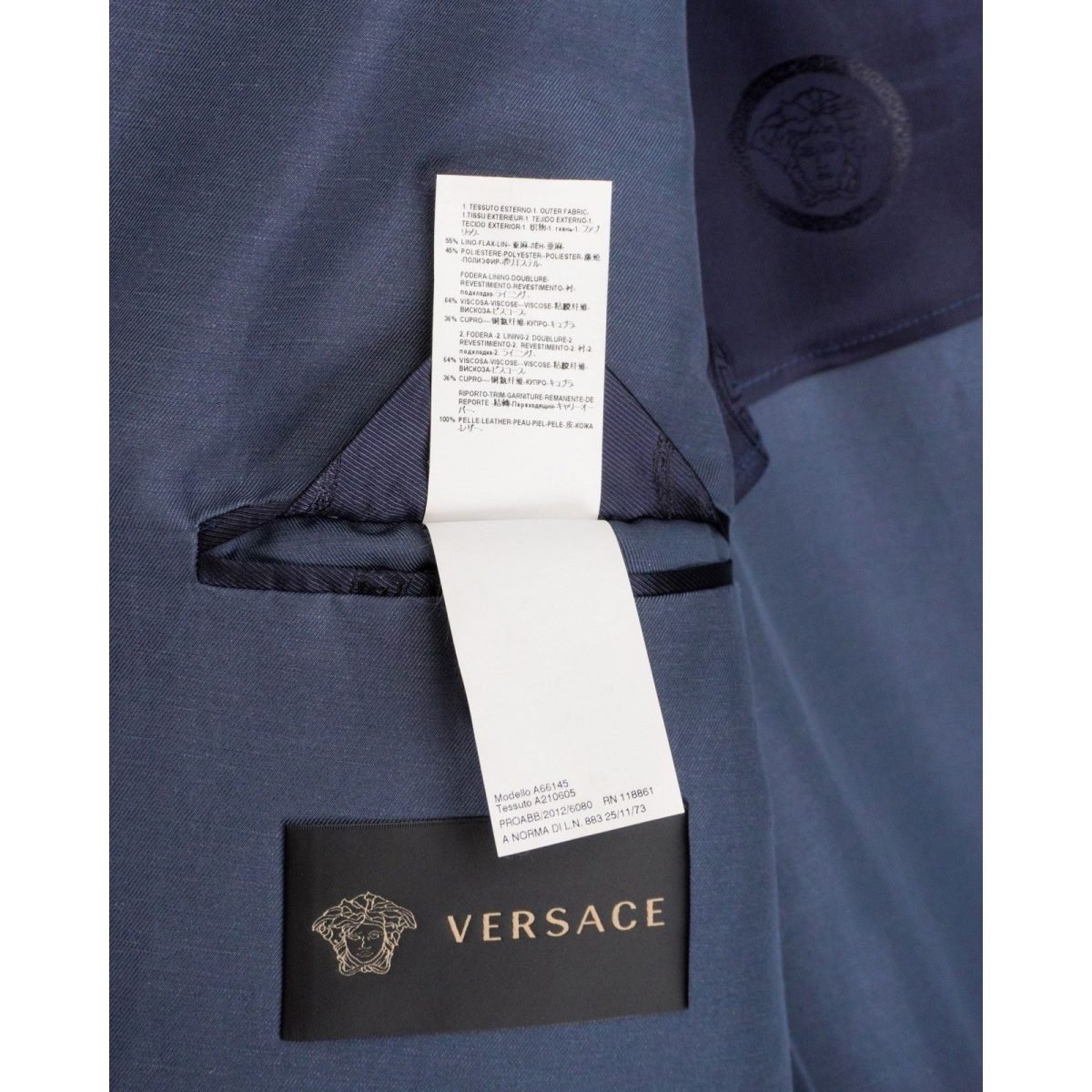 Gianni Versace Medusa Greca Logo Linen Blend Blazer Jacket — photo 15