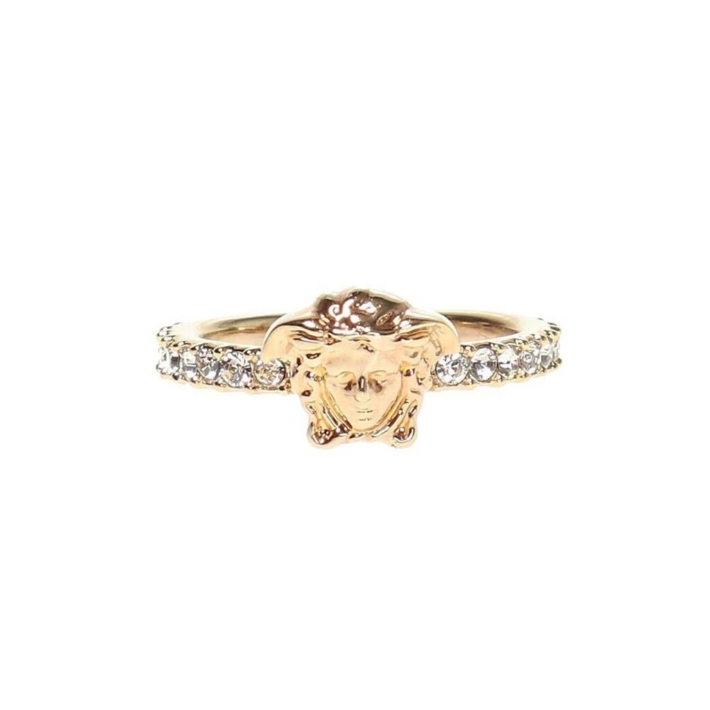 Versace Medusa Head Swarovski Womens Crystal Band Ring