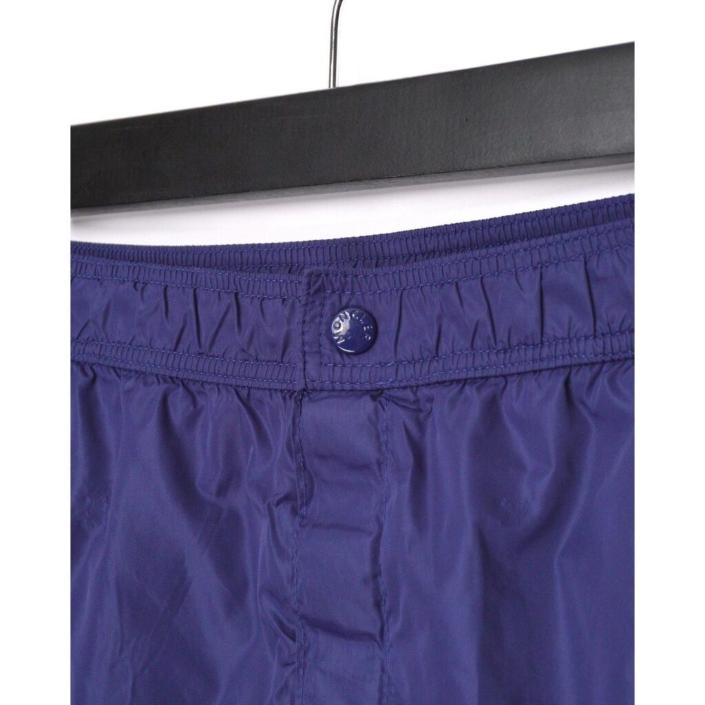 Moncler Solid Nylon Logo Boxer w/ Stripe Shorts — photo 3