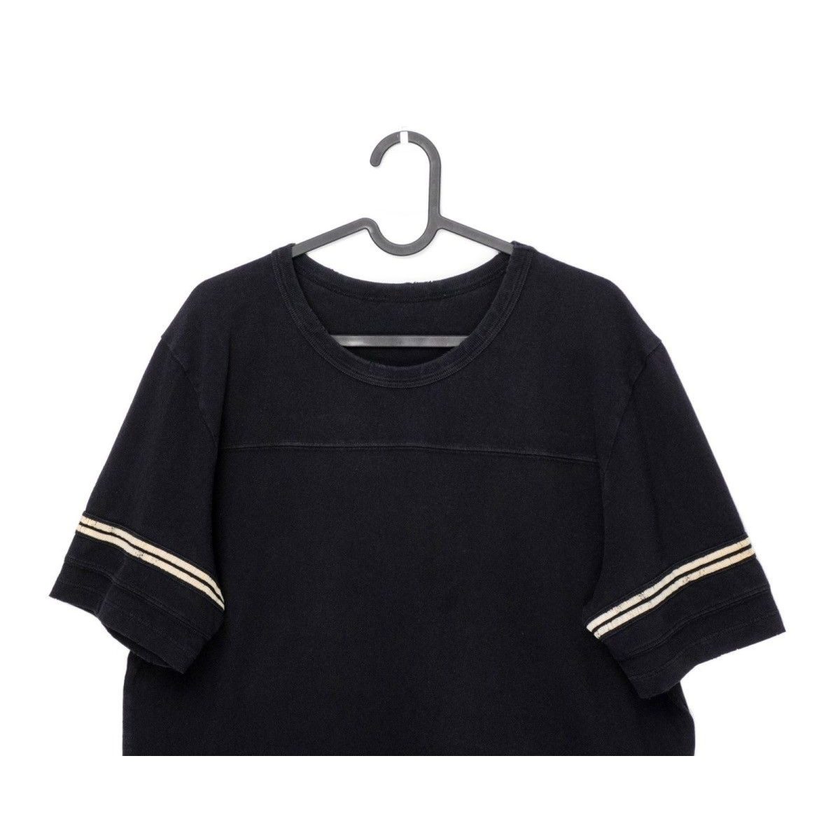 Saint Laurent Distressed 50S Signature Logo Black Tee Shirt — photo 2