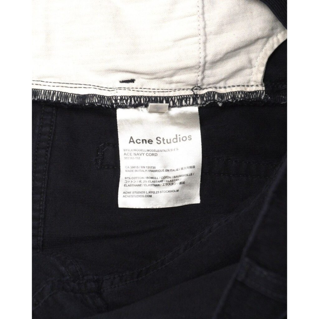 Acne Studios Ace Navy Corduroy Dark Blue Skinny Pant Jeans — photo 6