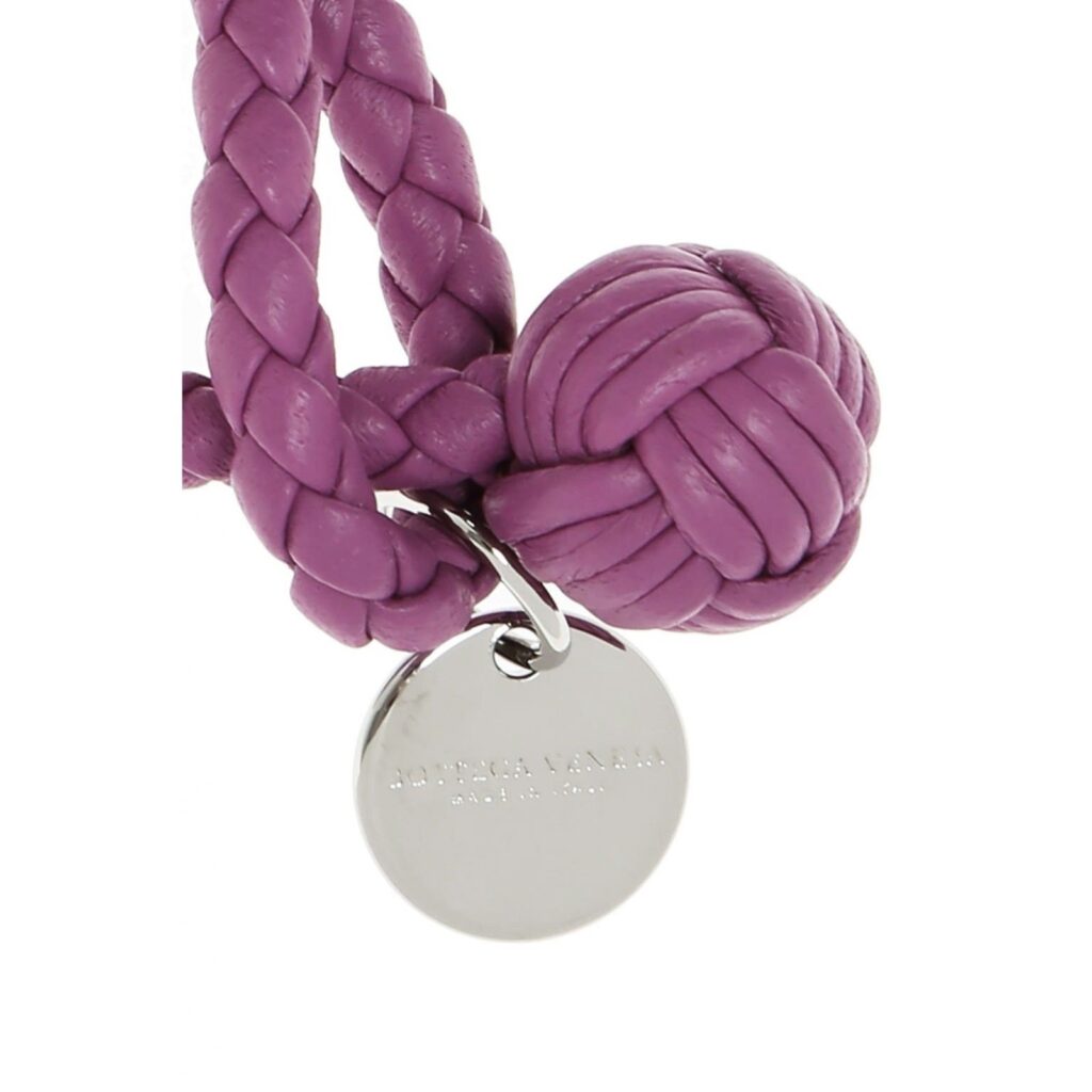 Bottega Veneta Intrecciato Leather Braided Purple Bracelet — photo 2