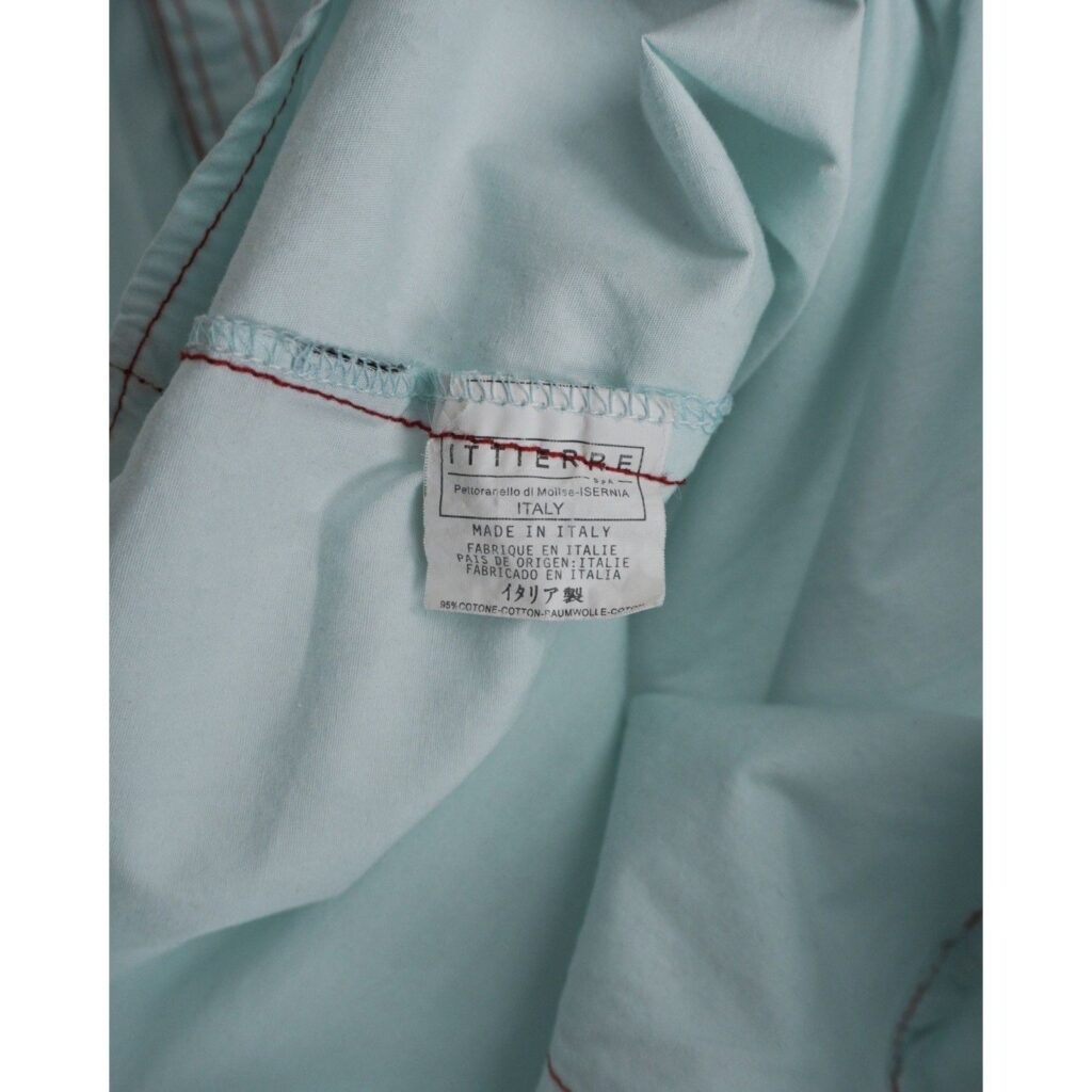 Vintage Dolce Gabbana Tribal DG Red Logo Light Blue Shirt — photo 6