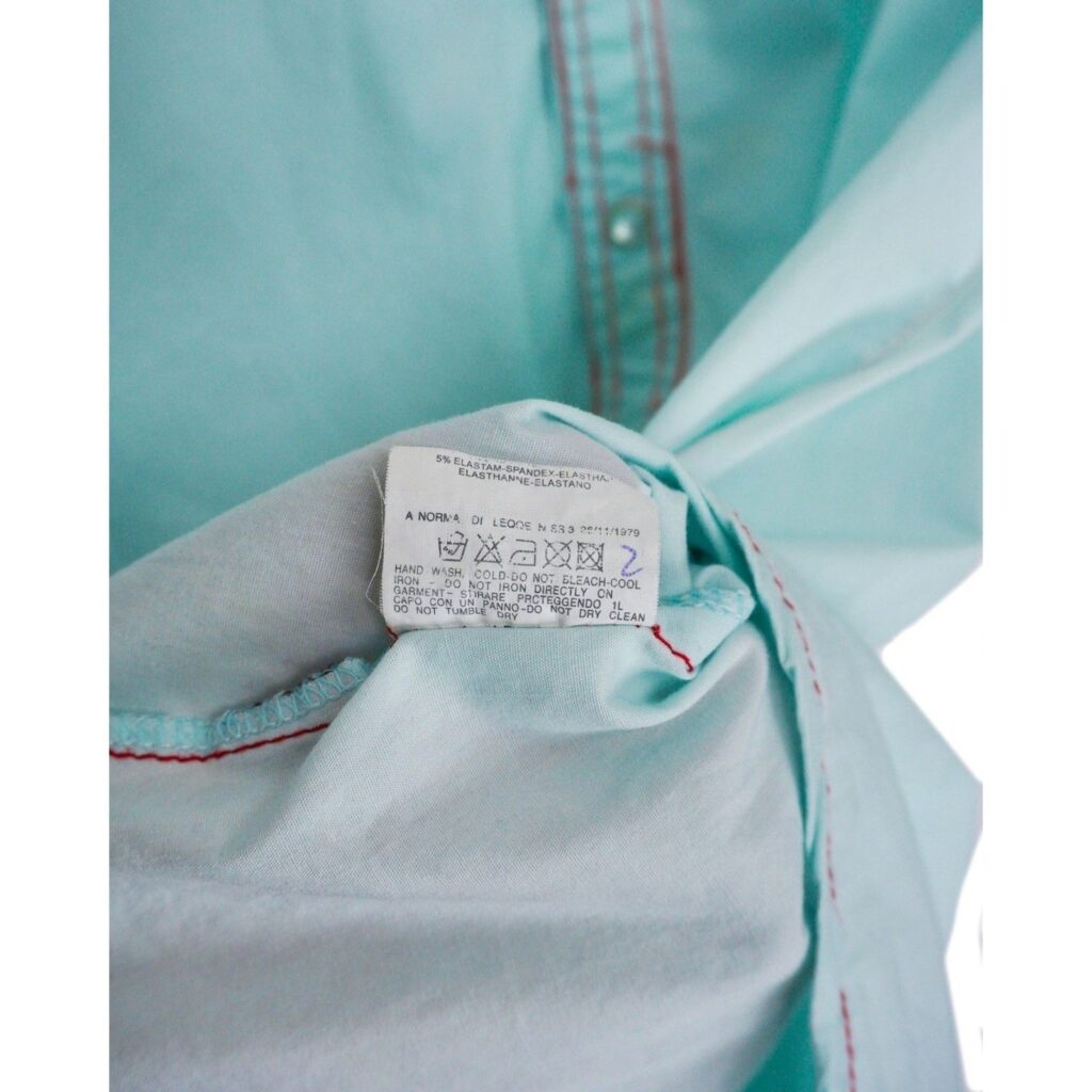 Vintage Dolce Gabbana Tribal DG Red Logo Light Blue Shirt — photo 7