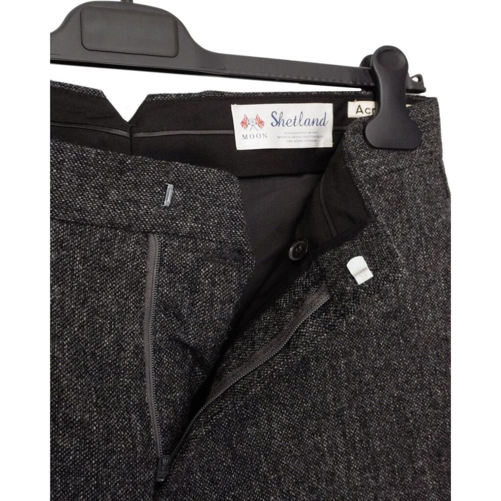 Acne Studios AW15 Aron Tweed Grey Melange Wool Trouser Pants — photo 6