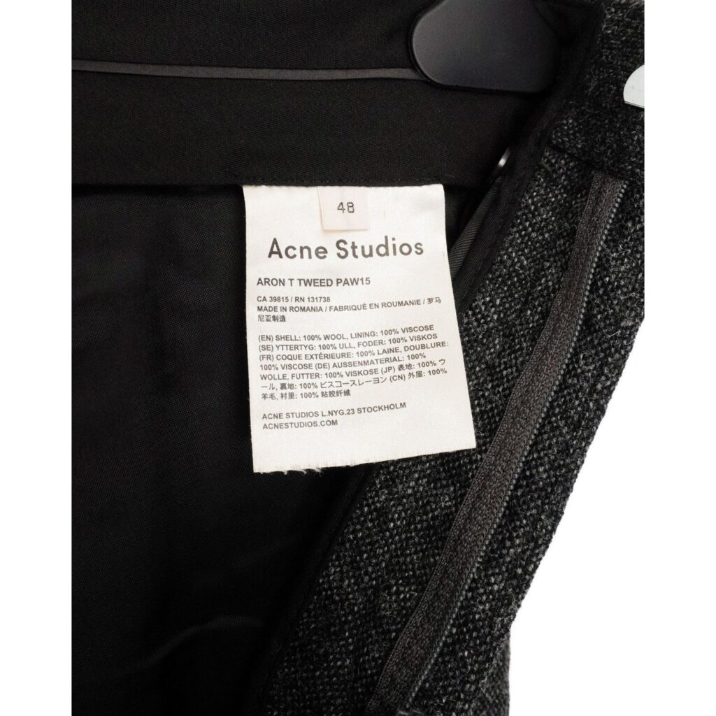 Acne Studios AW15 Aron Tweed Grey Melange Wool Trouser Pants — photo 8