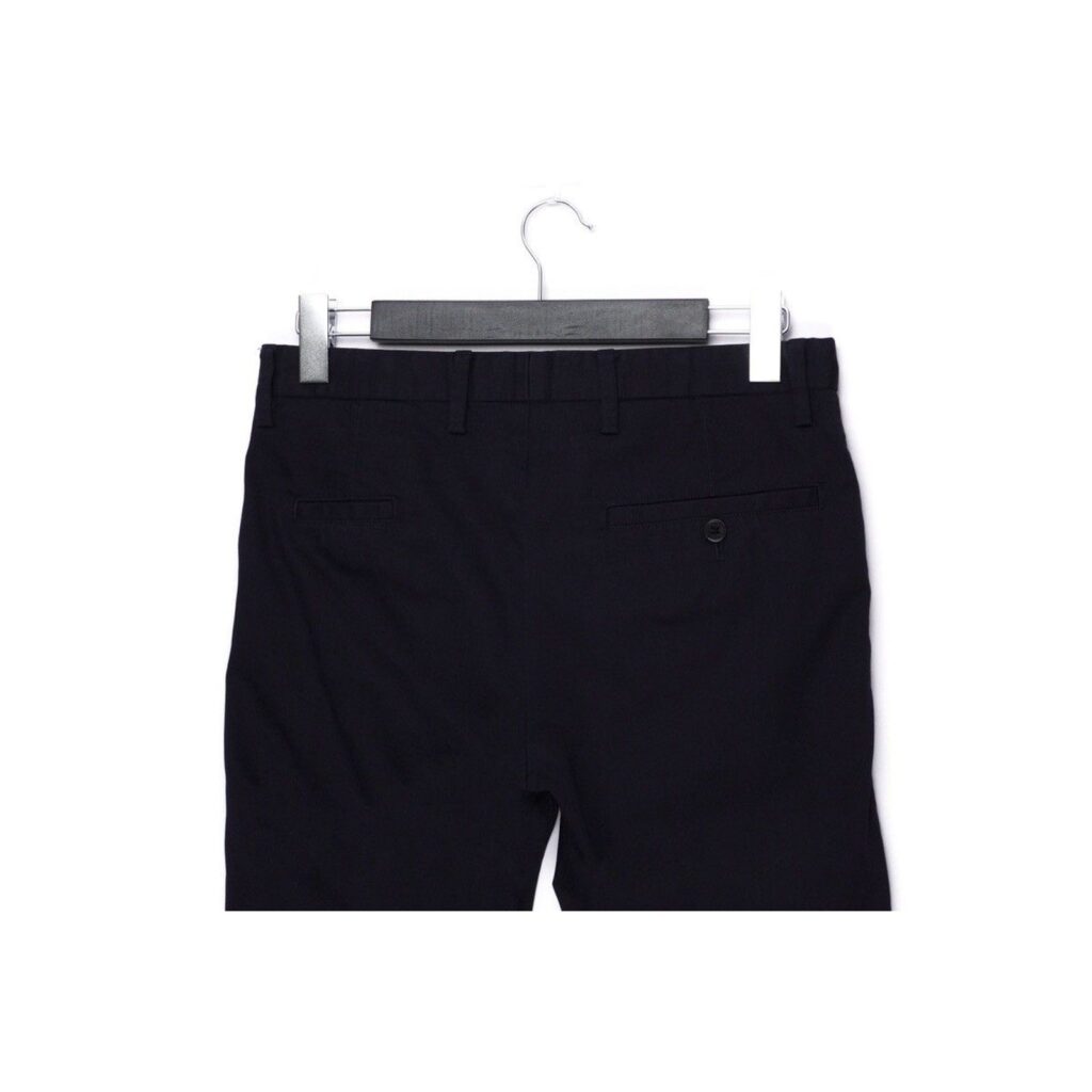 Acne Studios Max Satin Navy Blue Chino Trouser Pants — photo 4