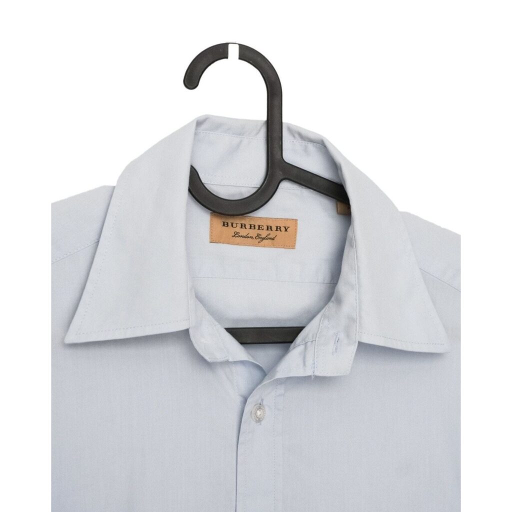 Burberry Equestrian Knight Embroidery Logo Light Blue Shirt — photo 4