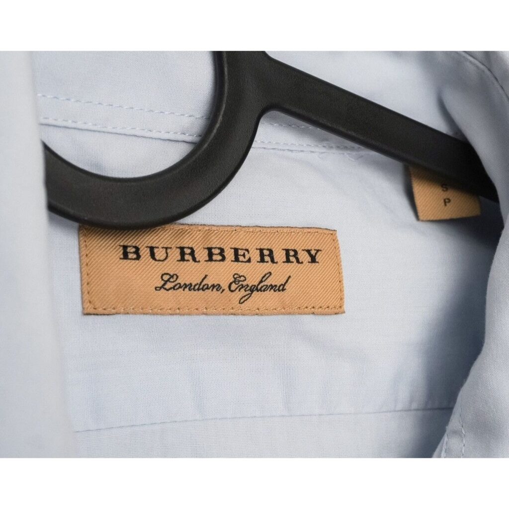 Burberry Equestrian Knight Embroidery Logo Light Blue Shirt — photo 7