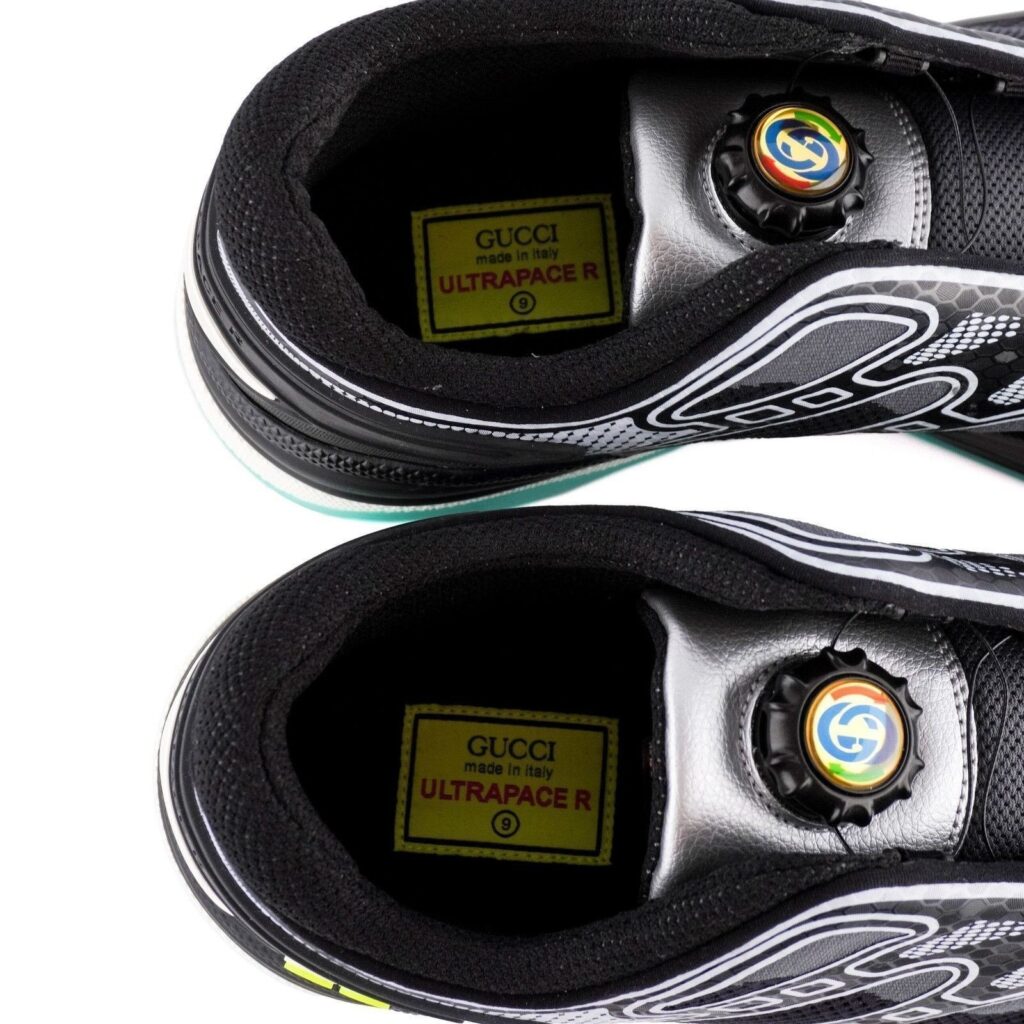 Gucci Ultrapace R GG Logo Mint Green Black Sport Sneakers — photo 11