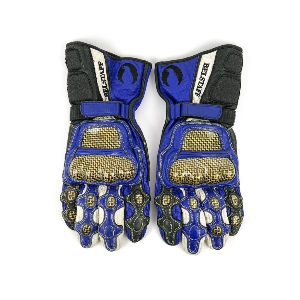 Belstaff Max Carbon Kelvar Leather Motorcycle Biker Gloves