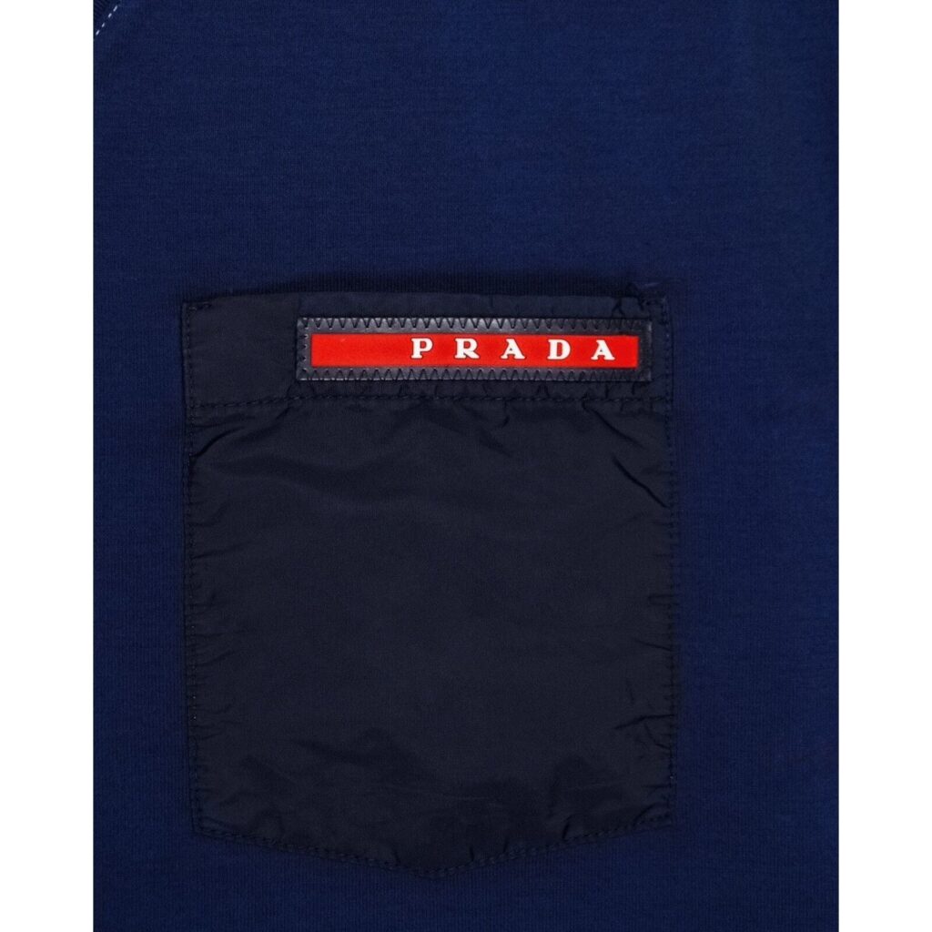 Prada Linea Rossa Red Tab Logo Nylon Pocket Tee Shirt — photo 6