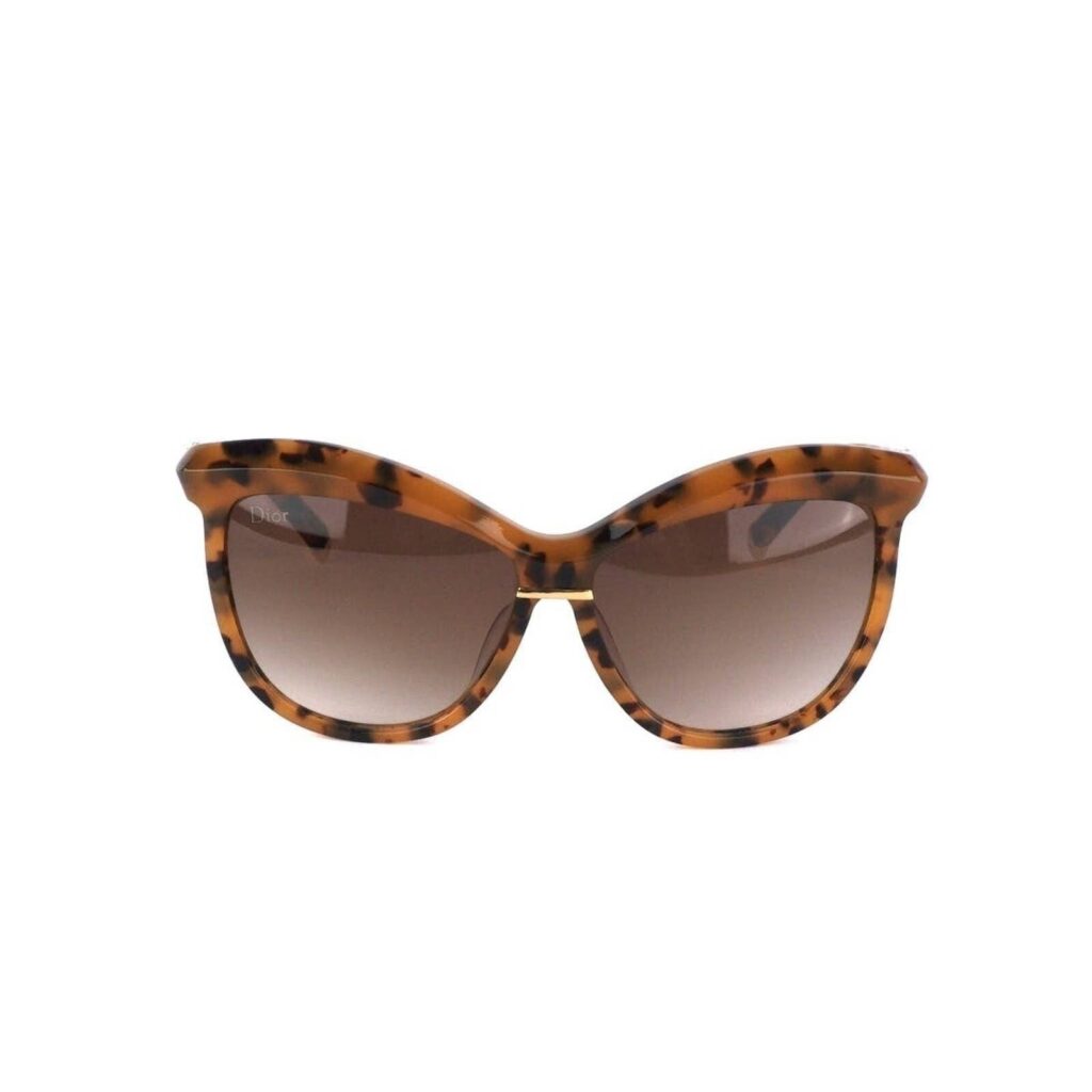 Vintage Christian Dior Demoiselle Gold Logo Brown Sunglasses — photo 2