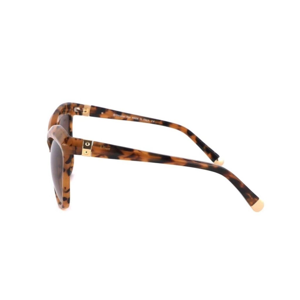 Vintage Christian Dior Demoiselle Gold Logo Brown Sunglasses — photo 3