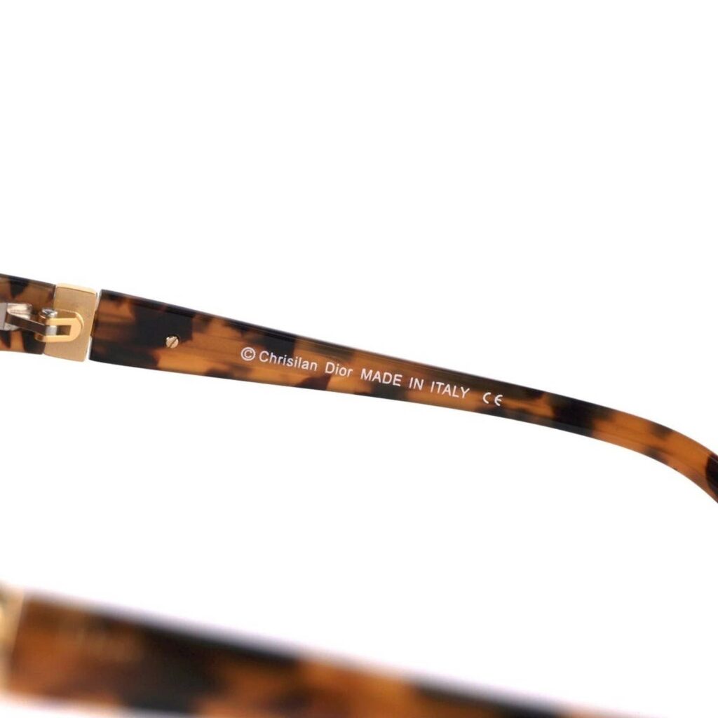 Vintage Christian Dior Demoiselle Gold Logo Brown Sunglasses — photo 4
