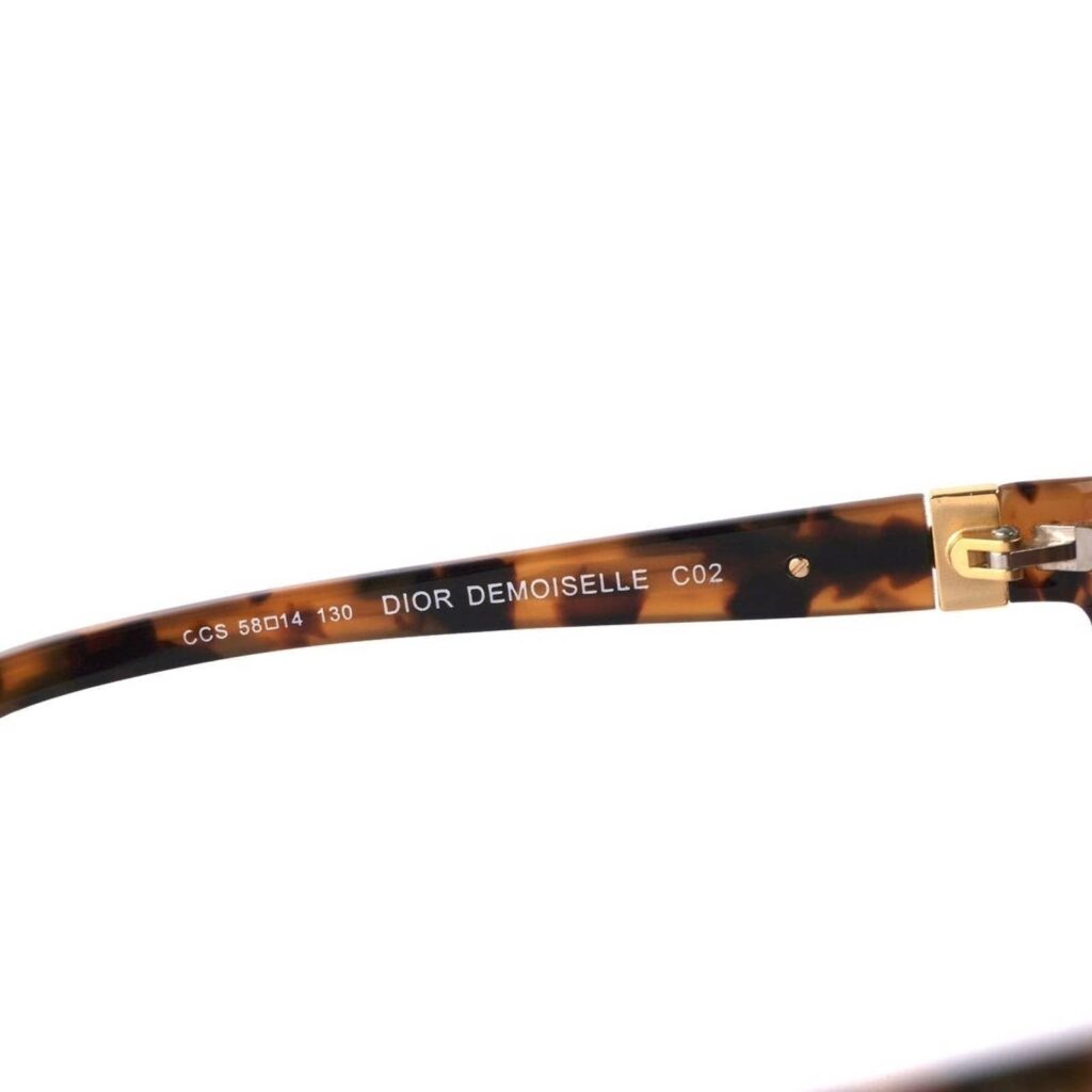 Vintage Christian Dior Demoiselle Gold Logo Brown Sunglasses — photo 5