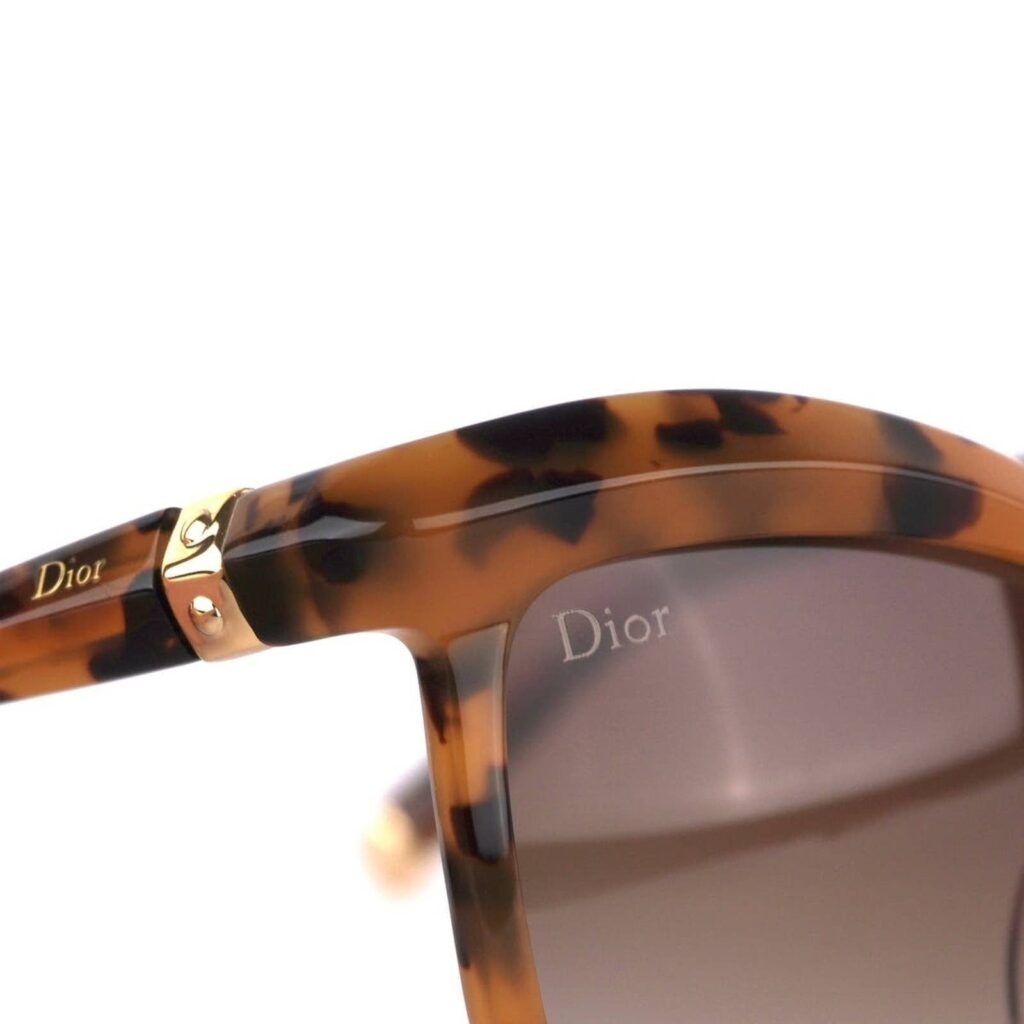Vintage Christian Dior Demoiselle Gold Logo Brown Sunglasses — photo 7