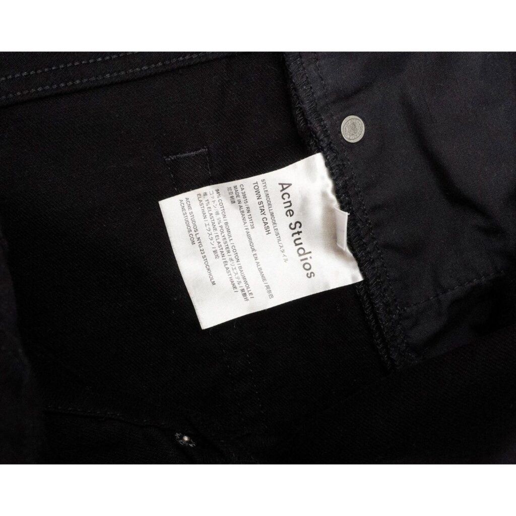 Acne Studios Town Stay Cash Black Denim Jean Pants — photo 6