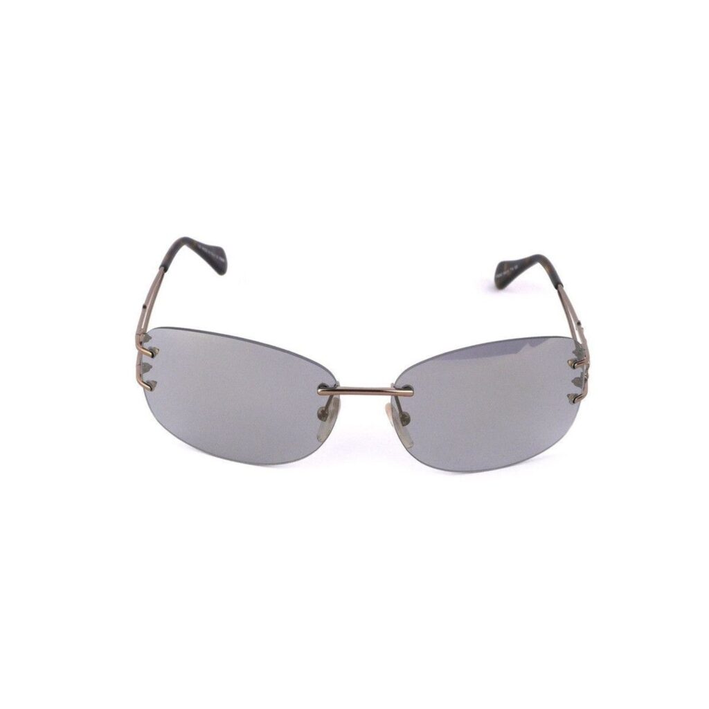 Vintage Fendi Signature Crystal Logo Gold Brown Sunglasses — photo 2