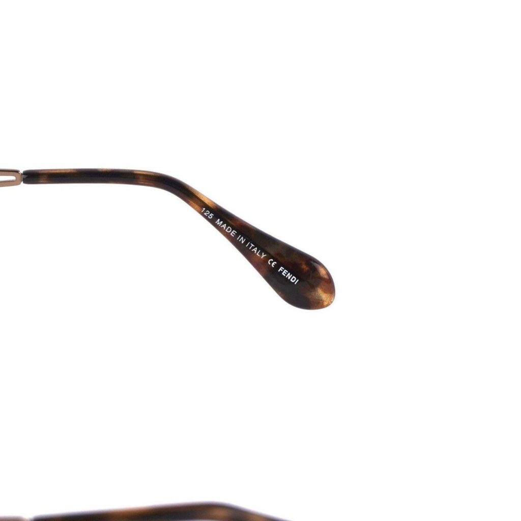Vintage Fendi Signature Crystal Logo Gold Brown Sunglasses — photo 6