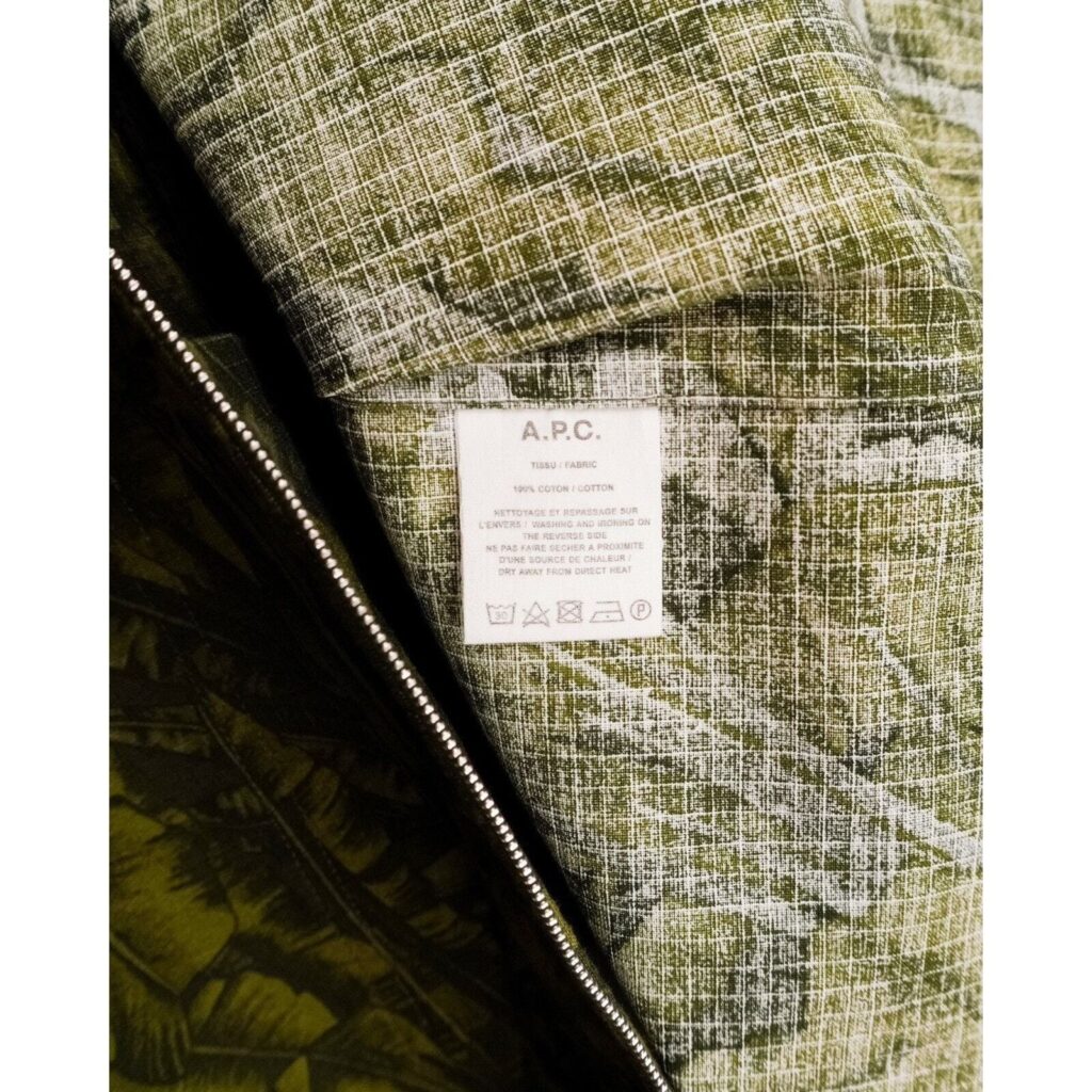 A.P.C. Harry Camouflage Print Green Ripstop Zip Jacket — photo 13