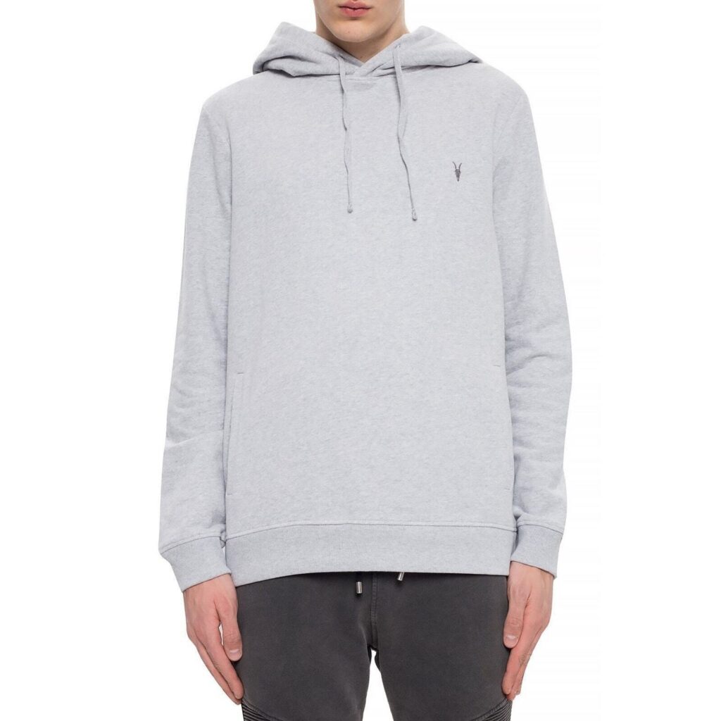 Allsaints Raven OTH Logo Gray Marl Hoodie Sweatshirt — photo 2