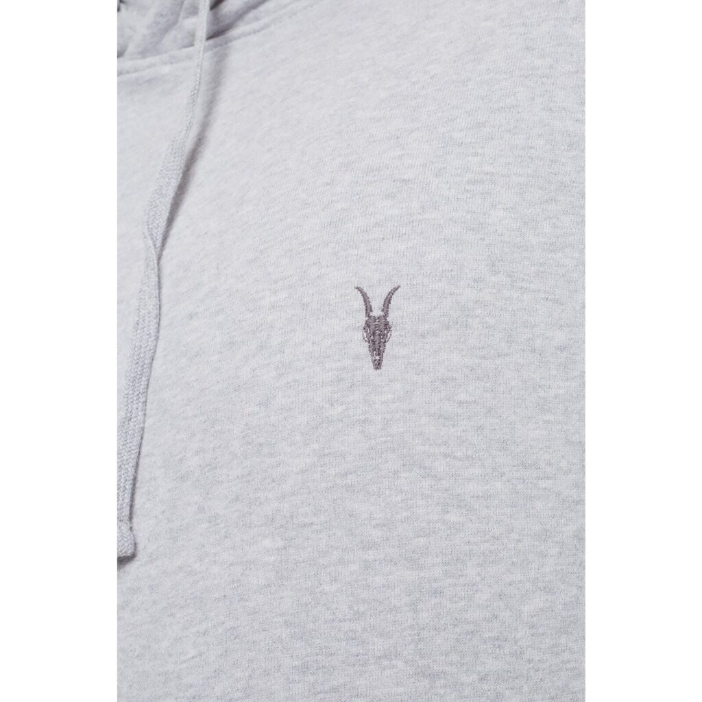 Allsaints Raven OTH Logo Gray Marl Hoodie Sweatshirt — photo 4