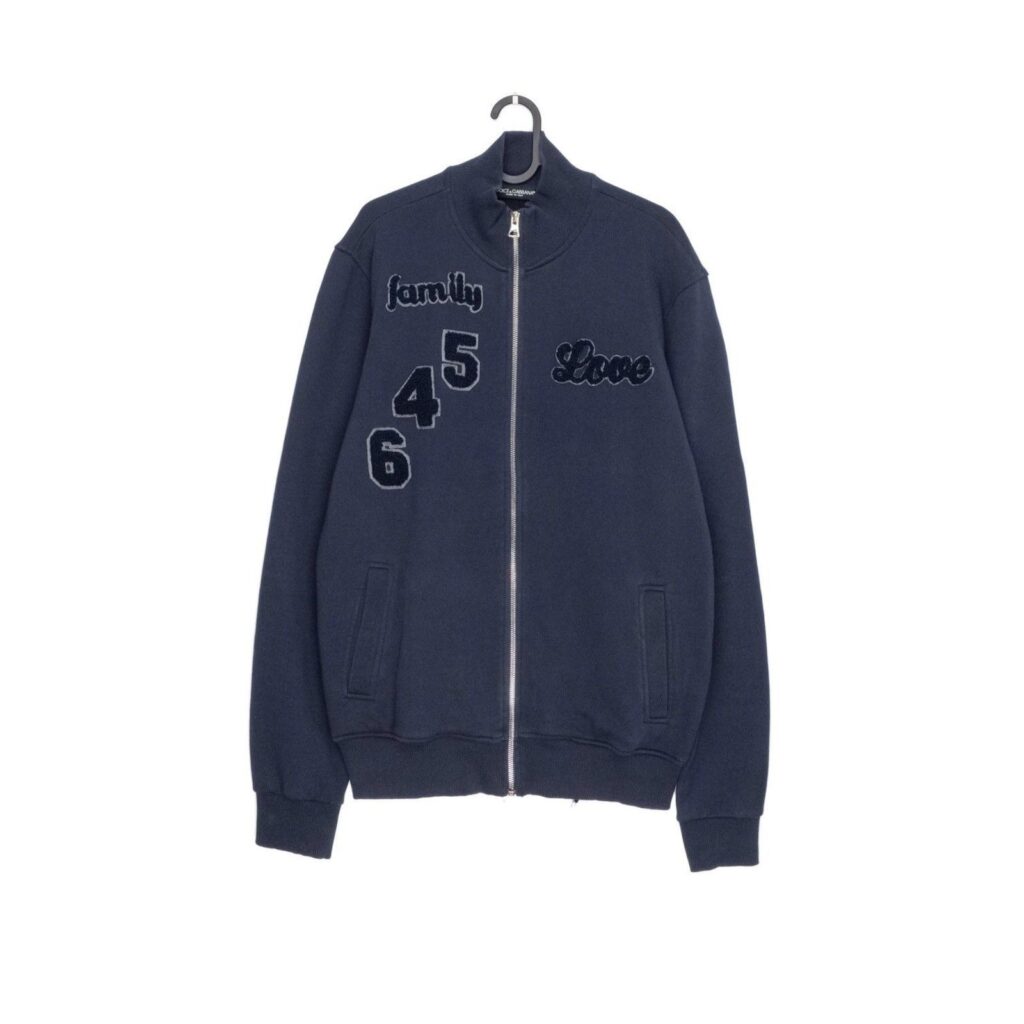 Dolce Gabbana DG Family Love Teddy Logo Zip Sweatshirt
