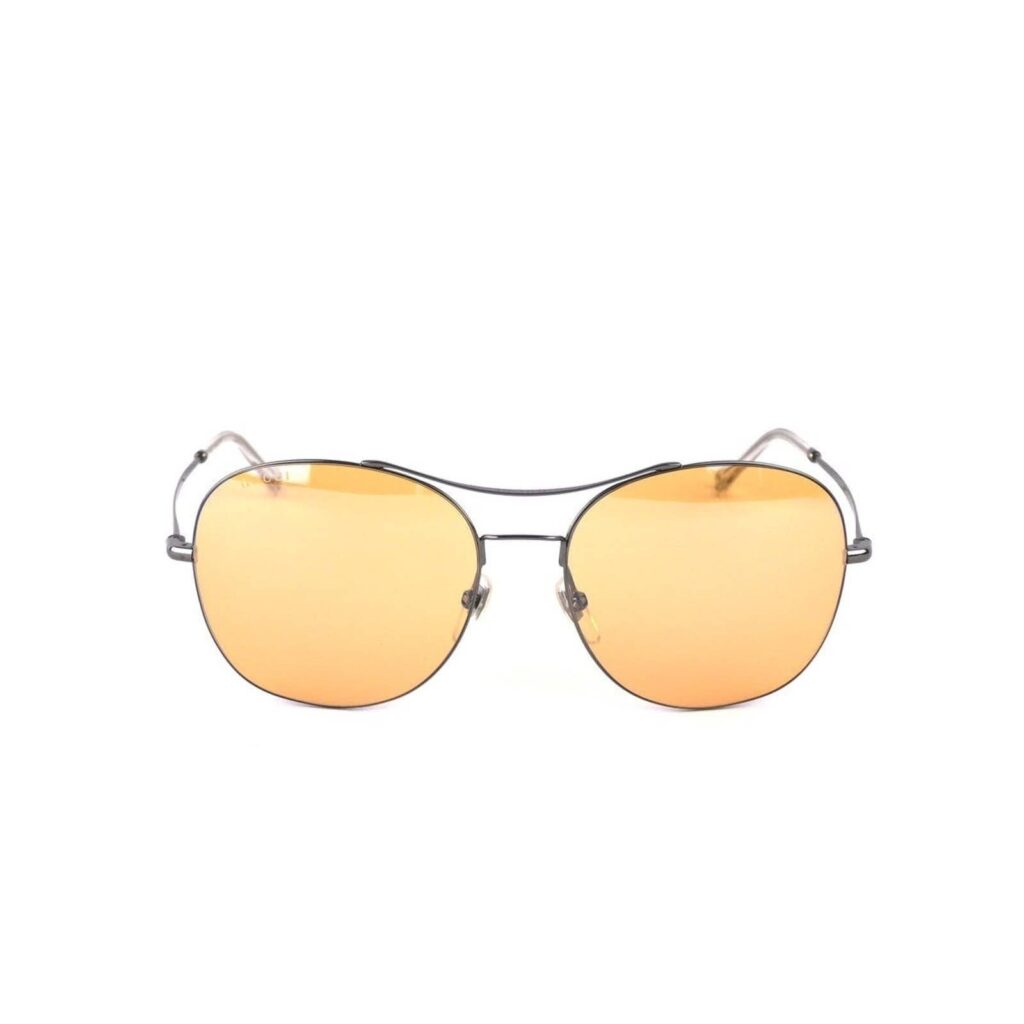 Gucci Silver Orange Round Mirrored Pilot Aviator Sunglasses — photo 2